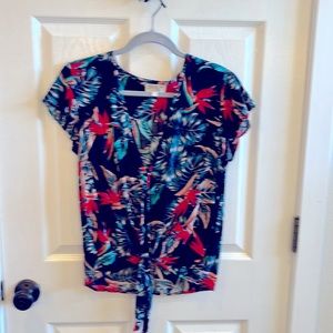 XIX Palms tie front top - tropical - size 3